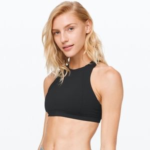 Lululemon Free to Be Serene Sz 4 Black and Grey